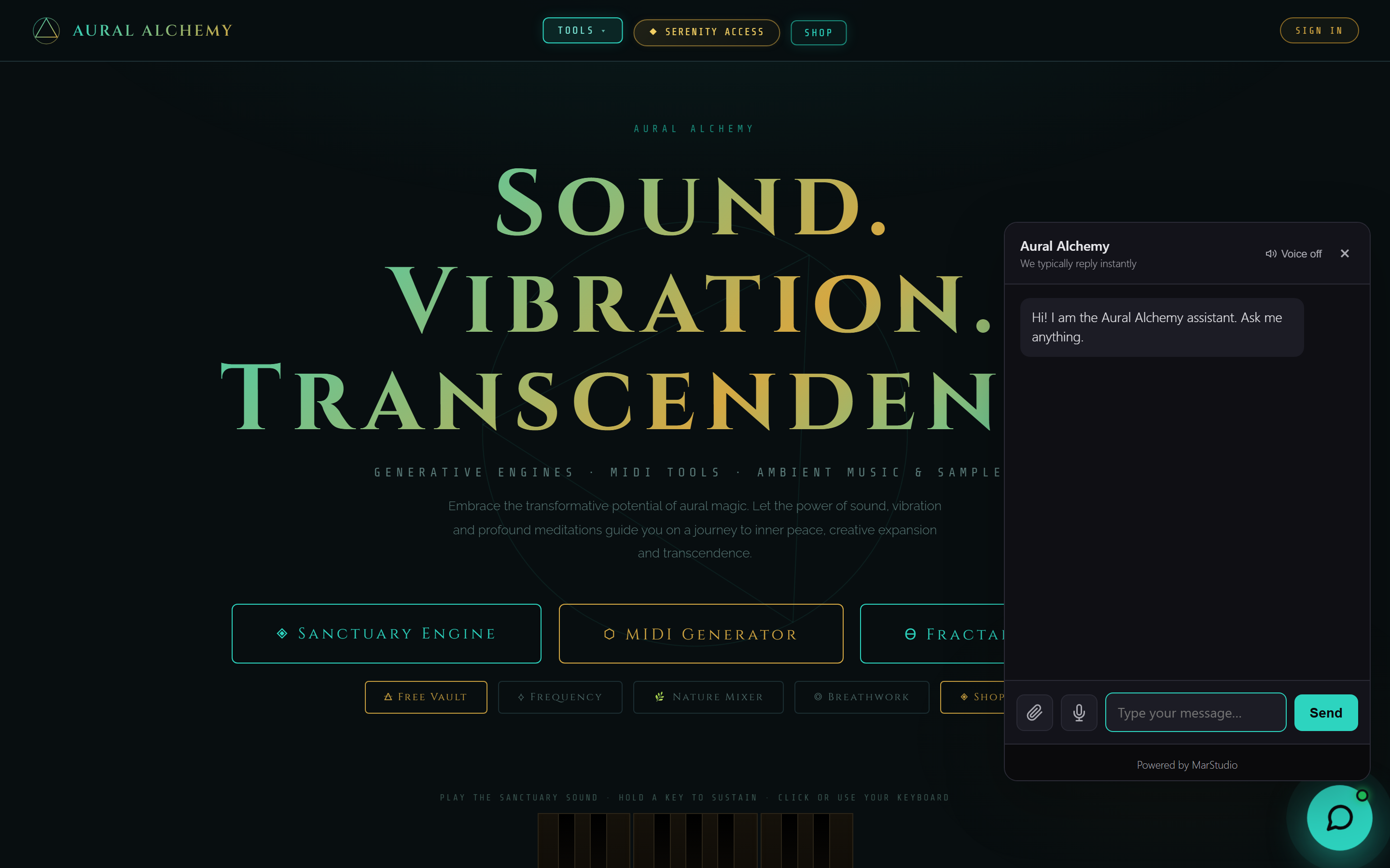 Aural Alchemy chatbot