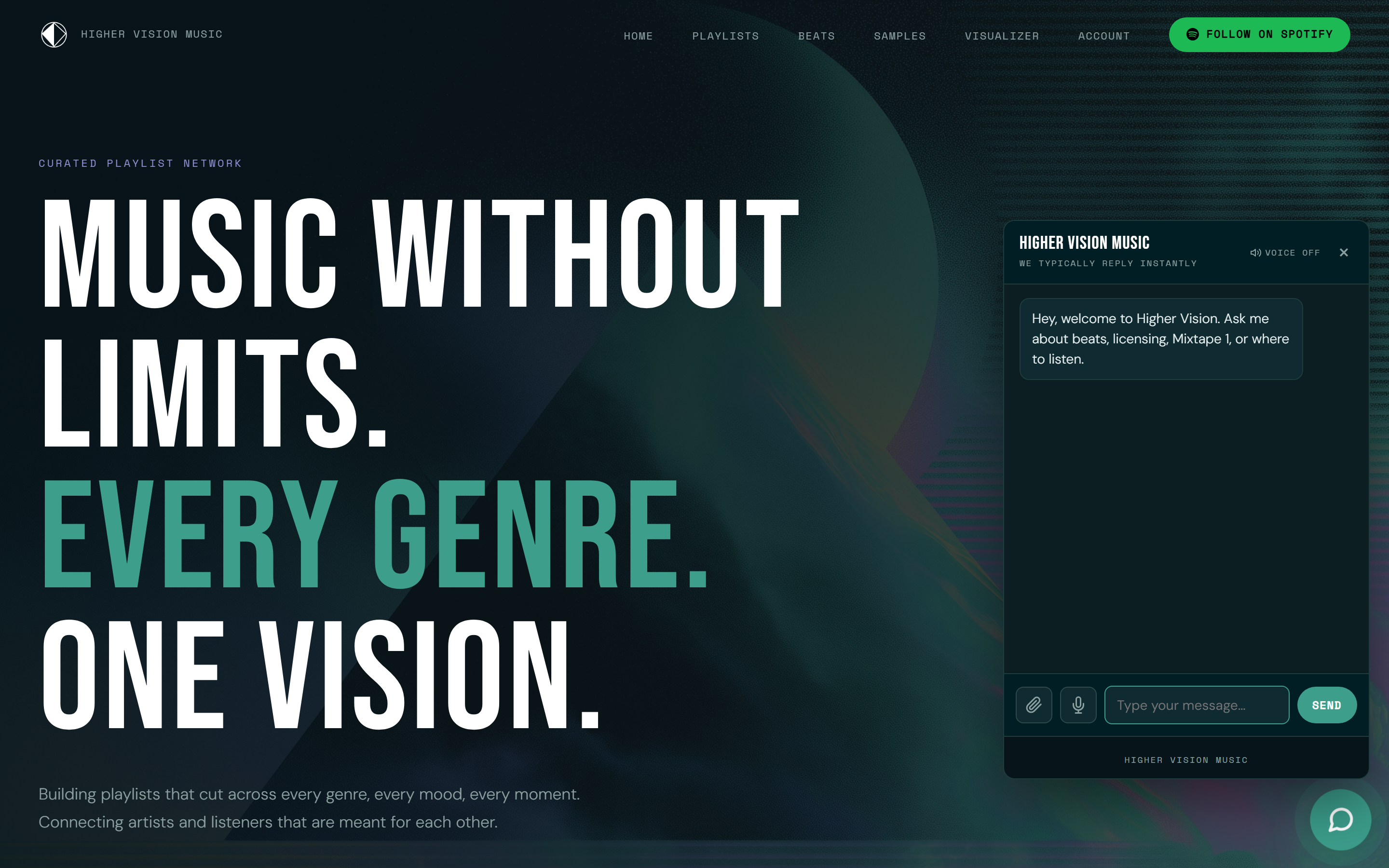 Higher Vision Music chatbot