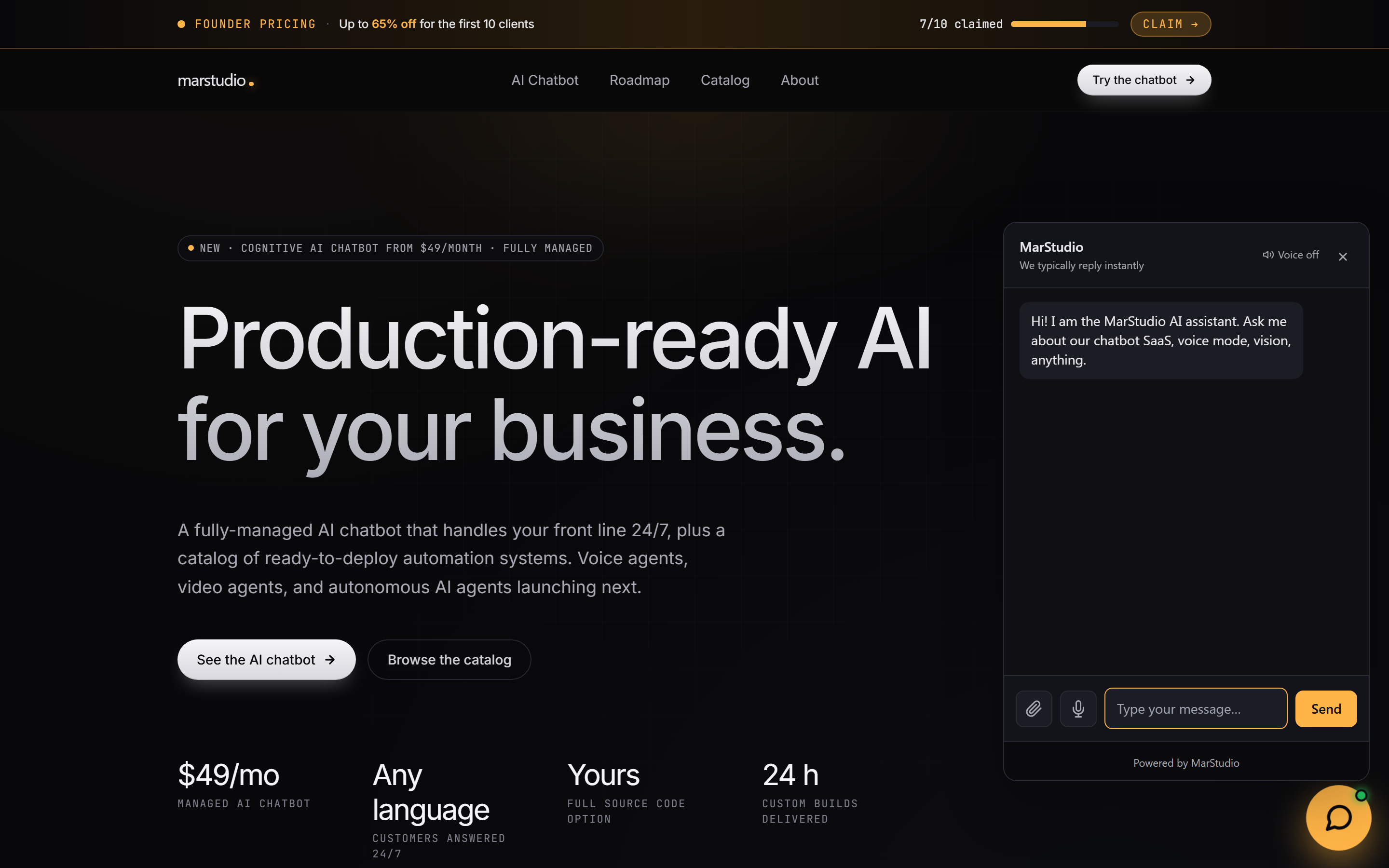 MarStudio chatbot