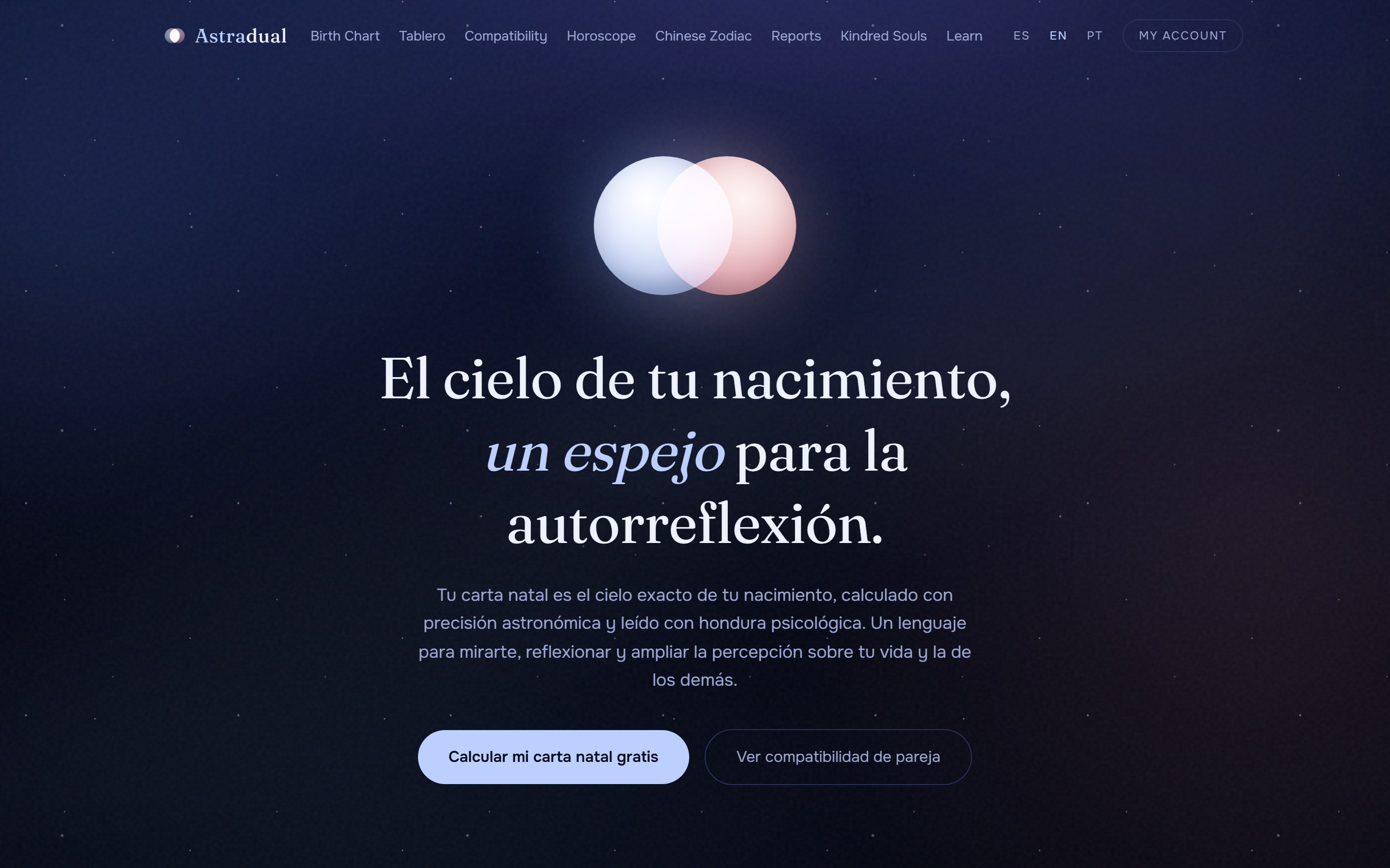 The Astradual website