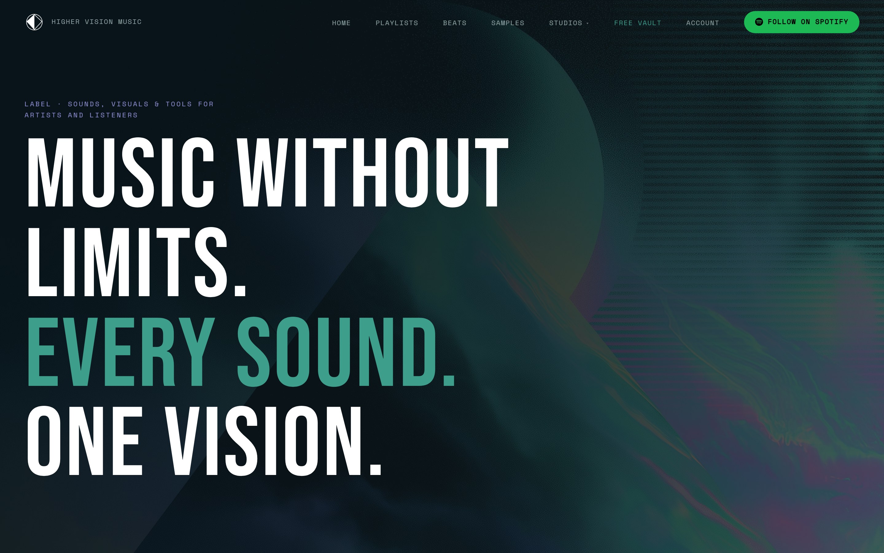 The Higher Vision Music website